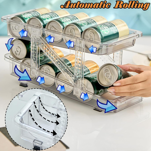 Dispensador De Latas De Soda Ajustable De Ancho Refrige...