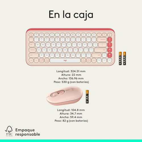 Logitech Pop Icon Combo, Combinación De Teclado Y Mouse
