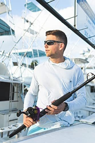 Huk, Lentes Polarizados Con Marcos De Rendimiento, Pesca, Deportes Y Lentes De Sol Ovalados, (punta De Lanza), Espejo Azul/negro Mate, Mediano/grande