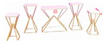 Comprar Alquiler De 5 Mesas Naked Diamante Rectangular Para Eventos