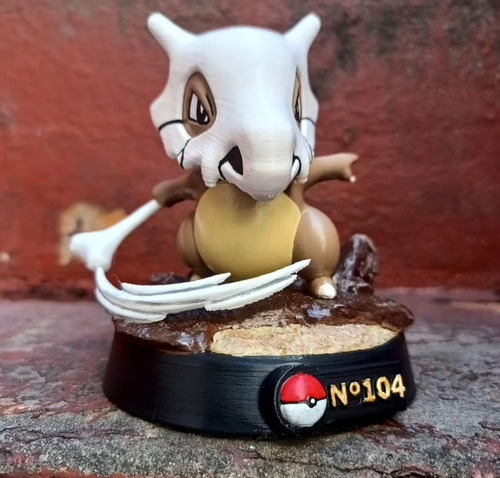 Figura Estatua Cubone Pokémon 104 Pokedex Hecho En 3d