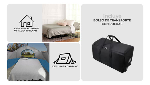 Colchón Inflable Eléctrico Kano Con Estructura Autoarmable