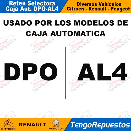 Reten Selectora Caja Automática Peugeot Citroen Renault Dpo