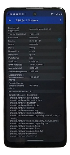 Motorola G51 5g, Dualsim, 128gb + 4gb, Xt2171-1, Liberado ! (Usado)