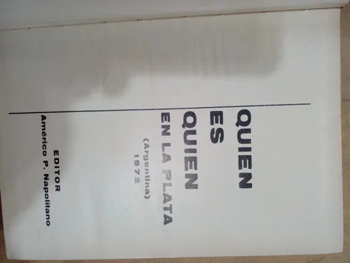Quien Es Quien En La Plata (Usado)