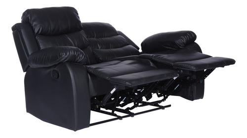 Sillón Reclinable Relax 2 Cuerpos Celio Ecocuero Negro Diseño De La Tela Moderno