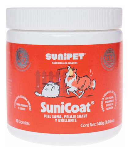 Sunicoat Piel Sana Y Pelaje Suave 140 Gr Sunipet Perros Gato