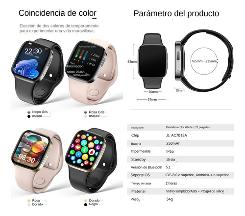 Reloj Inteligente De Azúcar En Sangre Para Hombres Y Mujeres