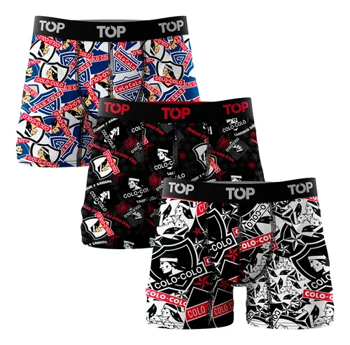 comprar Bóxer Medio Algodón Colo-colo Pack 3 C6 Top