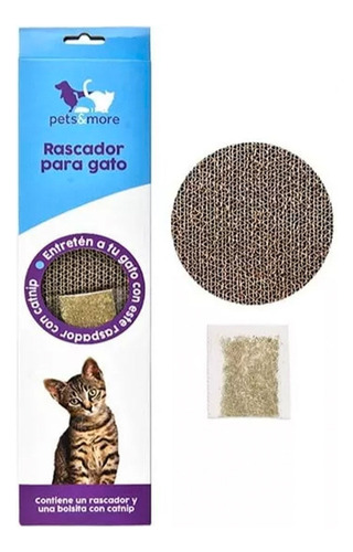 Rascador Corrugado Para Gatos Con Catnip Jgo Mascotas Rascar Café