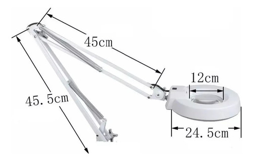 Lampara Led Con Lupa Uñas Acrilicas Celulares Extensible