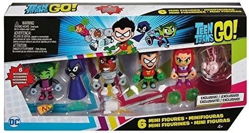 Teen Titans Go Mini Figura, Paquete De 6 Mattel Ref Dxr07