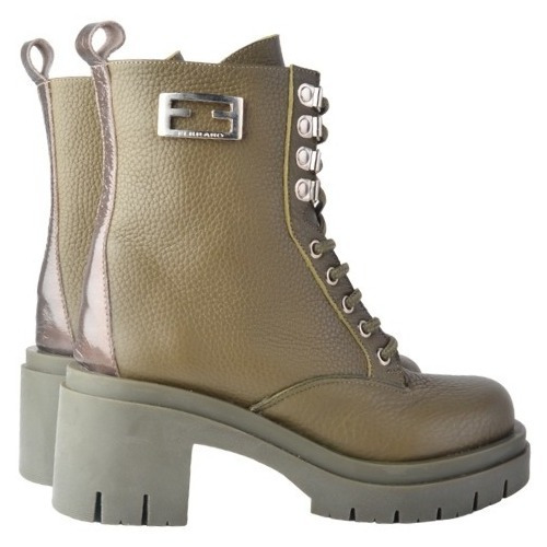 Imagen 4 de 10 de Borcegos De Cuero Con Cordones De Mujer - Broth - Ferraro