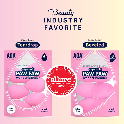 Aoa Studio Collection Makeup Sponge Set Makeup Blender Latex