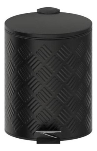 Bote Basura Con Pedal 5 Lts Negro Baño