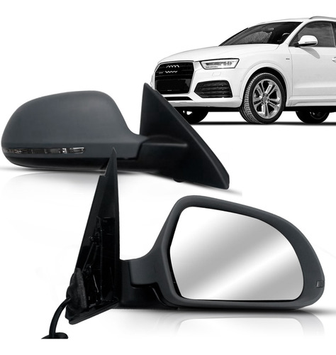 Retrovisor Audi Q3 2011 12 13 14 15 Com Pisca E Desembaçador