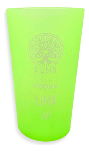Vaso De Plástico Verde Runa Craft Vodka Lima 400ml 