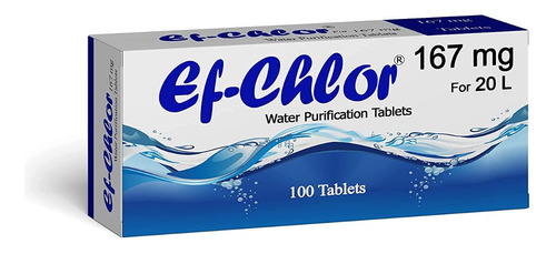 Ef-chlor Tabs De Purificación De Agua Gotas (167 Mg 100 Comp