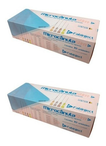 Microcânula Fabinject 22g X 50mm - 20 Microcânulas (2 Cx)