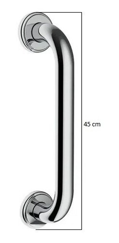 Imagen 2 de 4 de Agarradera Seguridad Para Baño Recta Acero Inoxidable 45 Cm