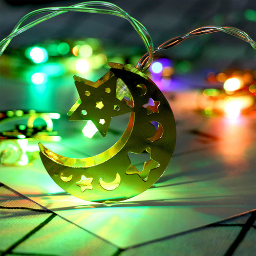 Luces LED para decoración del Eid de Ramadán, hogar, sala, festival, fiesta 4039, color multicolor