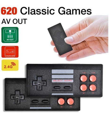 Mini Consola Retro Clásica 620 Juegos En 1 Av 2 Controles