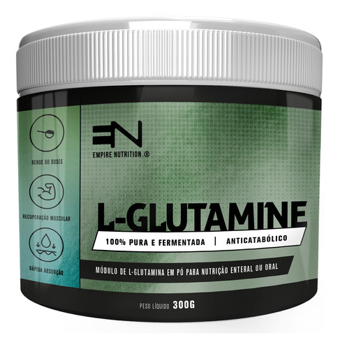 L-glutamina 300g 100% Pura (melhor Preço) Empire Nutrition