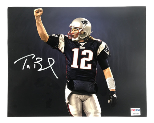 Autografo De Tom Brady Certificado Psa Dna Foto Autografiada