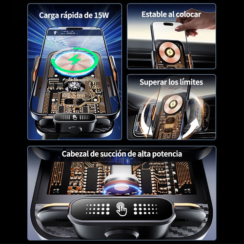 Suporte De Telefone Para Carro, Carregador Sem Fio,