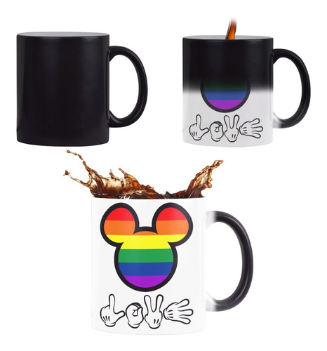 Taza Mágica Mickey Pride Love