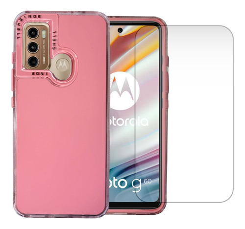 Funda Rainbow Paint Uso Rudo Para Moto G60 + Mica Hidrogel