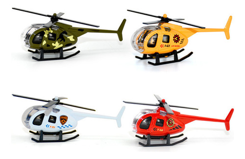 Helicóptero De Aleación De Metal, 4 Piezas, Juguetes Para Ni