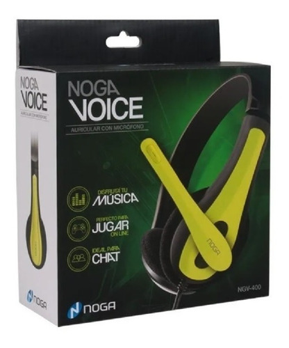 Auriculares Noga Voice Ngv-400 Amarillo