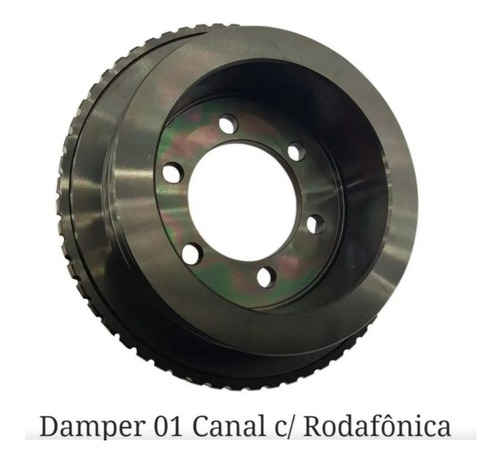 Imagem 3 de 4 de Polia Damper 1 Canal C/ Roda Fônica E Cubo De Aço Forjado