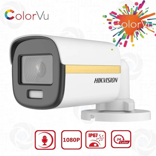 Kit Seguridad Hikvision Dvr 4ch + 4 Camara 2mp Audio Colorvu