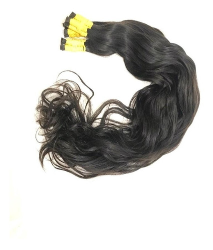 Cabelo Humano 100% Natural De 50a55cm/200 Gramas Ondulado. Cor Castanho