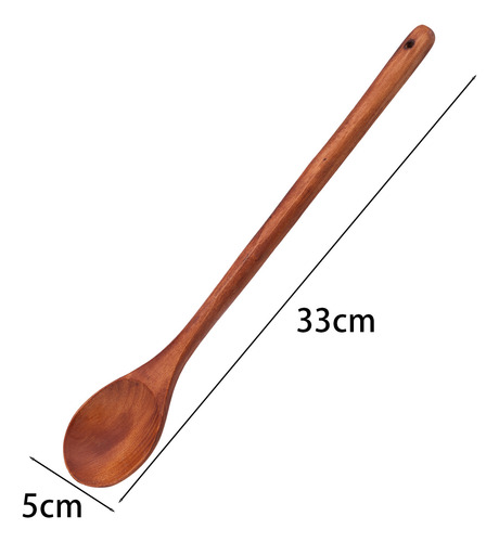 Cucharas De Madera Con Mango Largo, 3 Cucharas Para Cocinar
