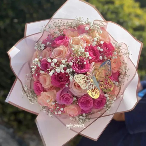 100 Hojas De Papel Coreano Rx Para Tu Ramo De Flores Surtida