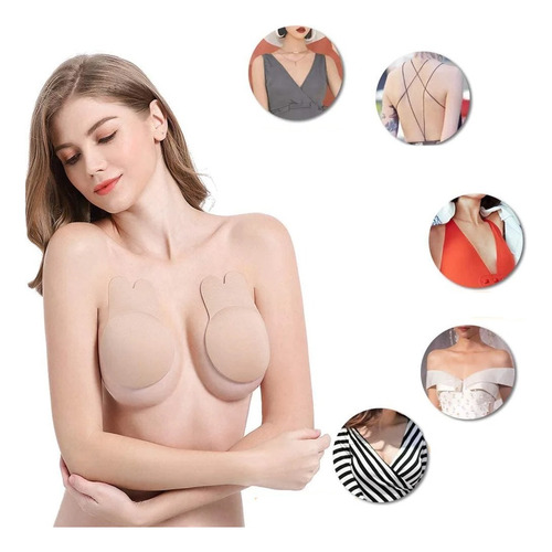Imagen 4 de 9 de Brasier Levanta Mamas Invisibles Adhesivos Reutilizables Up