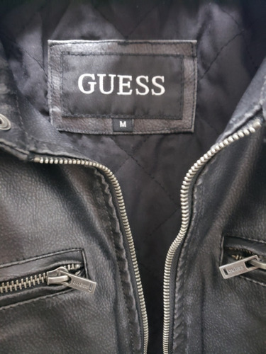 jaqueta de couro da guess