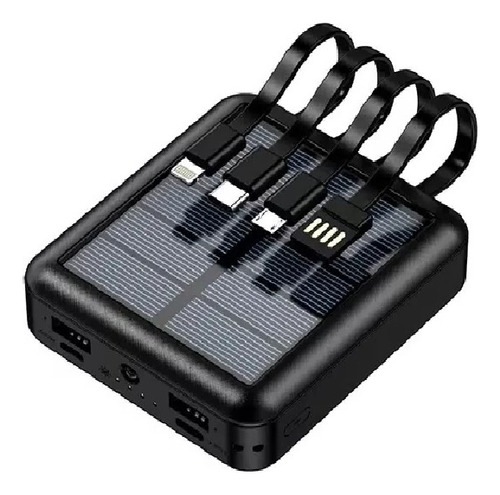 Cargador Solar Power Bank 10000 Cargador De Bateria Linterna