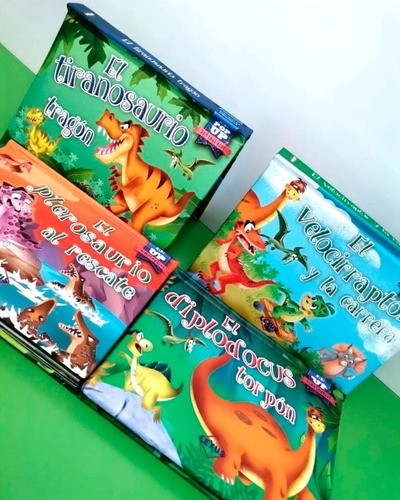 Colección Libros Pop-up De Dinosaurios Para Niños 4 Tomos
