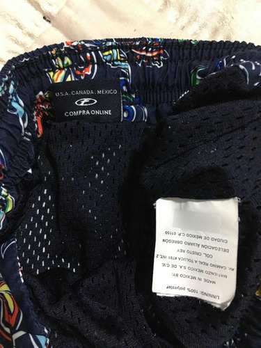 Fullsand Bermuda Para Caballero Talla S Azul Estampada (Usado)