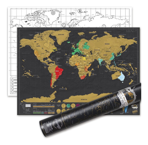 Mapa Para Raspar Scratch Map Deluxe Edition 42x30cm Raspable