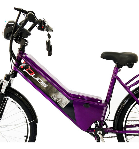 Imagem 3 de 5 de Bicicleta Elétrica Bateria De Lítio 48v 13ah Confort Violeta