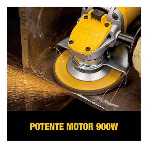 Esmeriladora Angular 220v 4 ½'' 900w Dewalt Dwe4120-b2 Color Amarillo Frecuencia 50 Hz/60 Hz