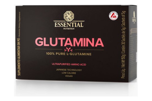 Glutamina Essential Nutrition 150g - 30 Sachês De 5g