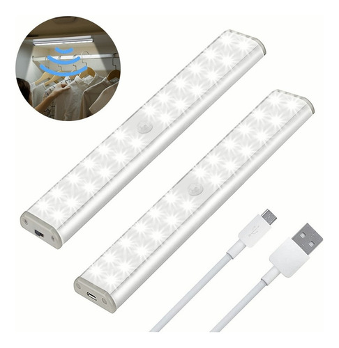 Lámparas Sensor De Movimiento Regulable Luz Usb 24 Focos Led