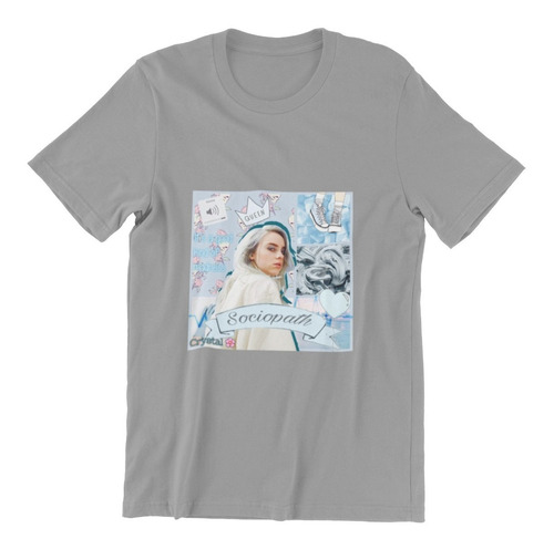 Polera Unisex Billie Eilish Cantante Sociopth Estampado ALG