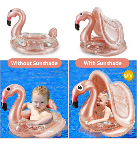 Flotador Inflable Para Bebés Anillo De Natación Con Protecci
